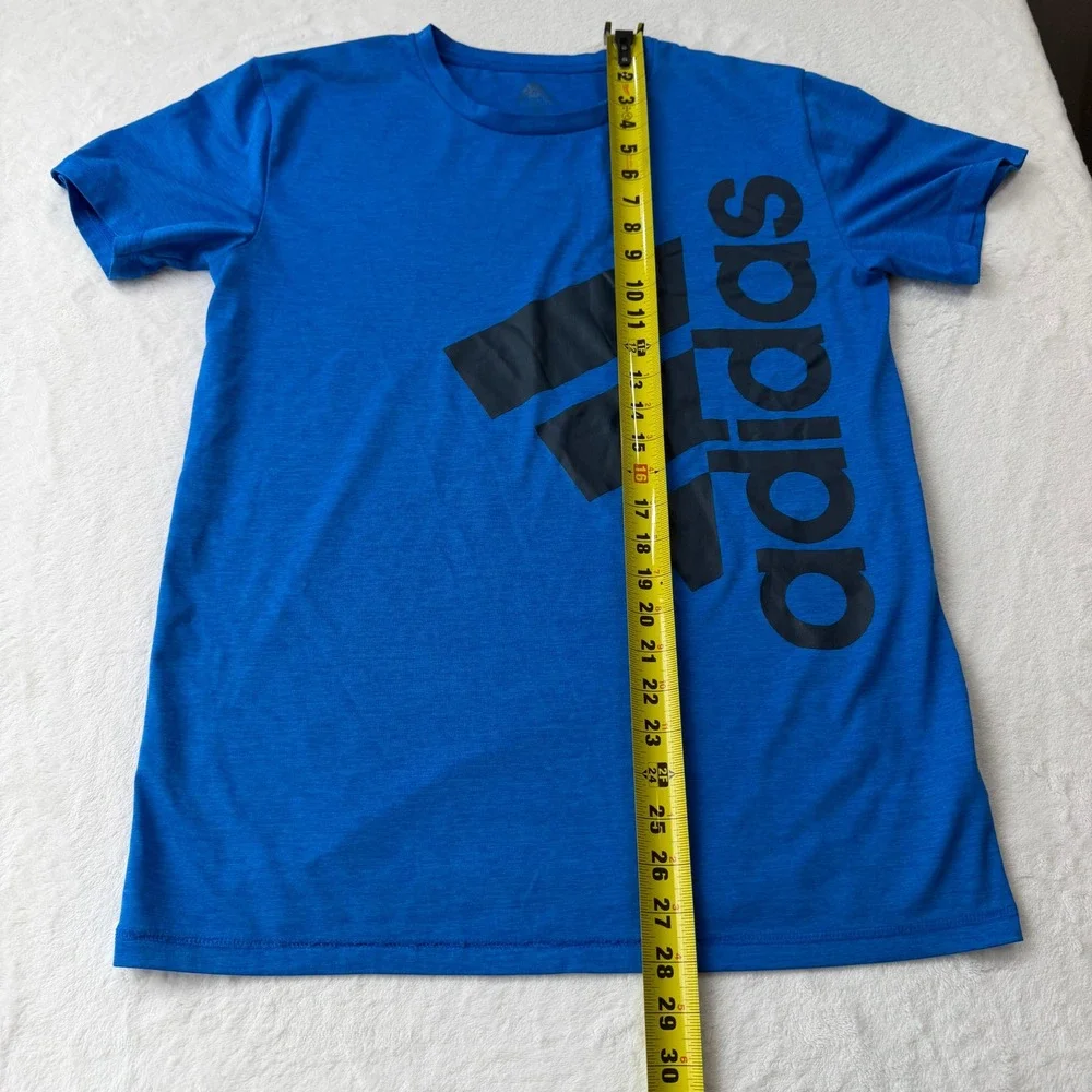 Adidas Graphic T-Shirt Youth XL Blue Good Logo‎ AA6865 Short Sleeve Tee